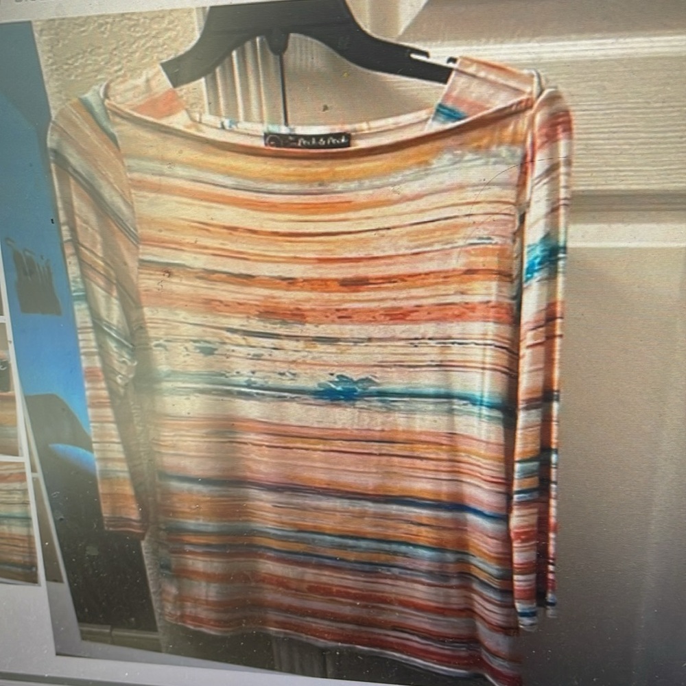 Peck & Peck 3/4 sleeve top L